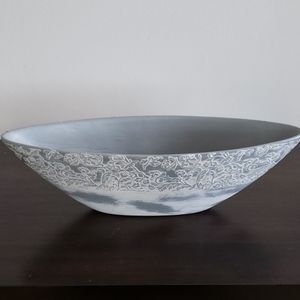 Oval dish bowl vase for home decor